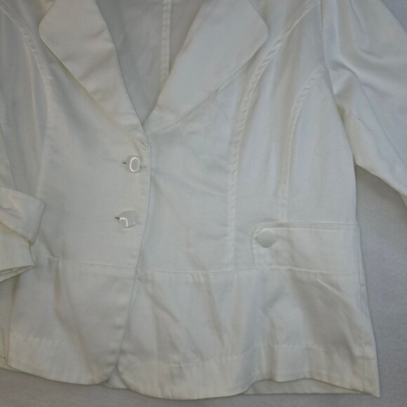 Clara Sunwoo Cropped Designer Blazer XL y2k Feminine Deadstock Office Career New - Picture 2 of 9
